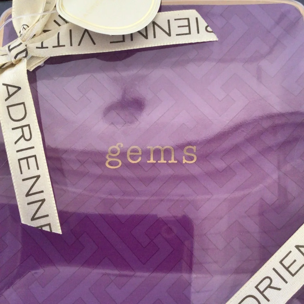 ADRIENNE VITTADINI PURPLE CERAMIC TRINKET TRAY NWT